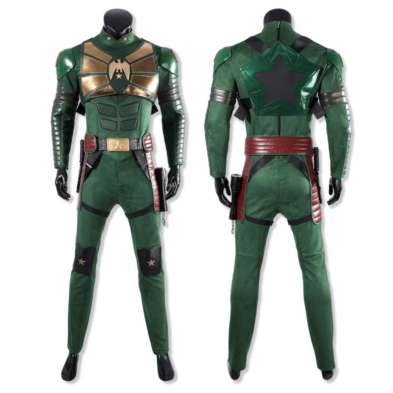 Vought Rising Soldier Boy Costume The Boy Green Leather Cosplay Suit
