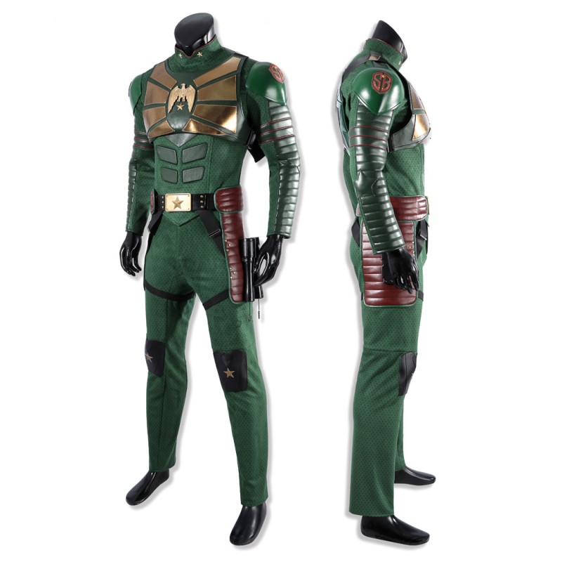 Vought Rising Soldier Boy Costume The Boy Green Leather Cosplay Suit
