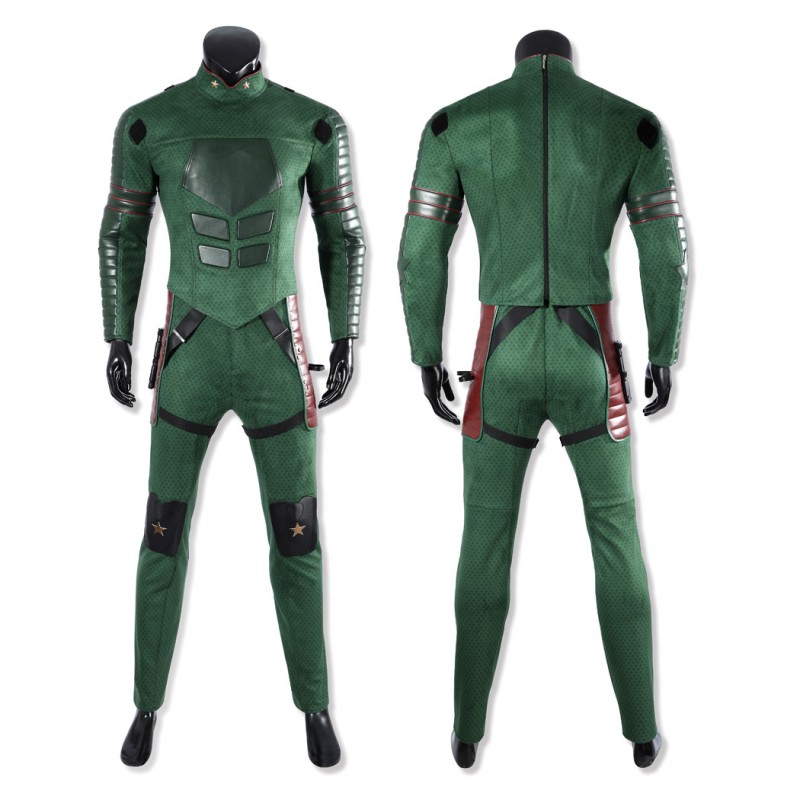 Vought Rising Soldier Boy Costume The Boy Green Leather Cosplay Suit