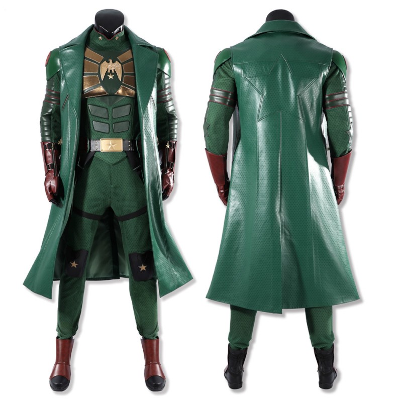 Vought Rising Soldier Boy Costume The Boy Green Leather Cosplay Suit