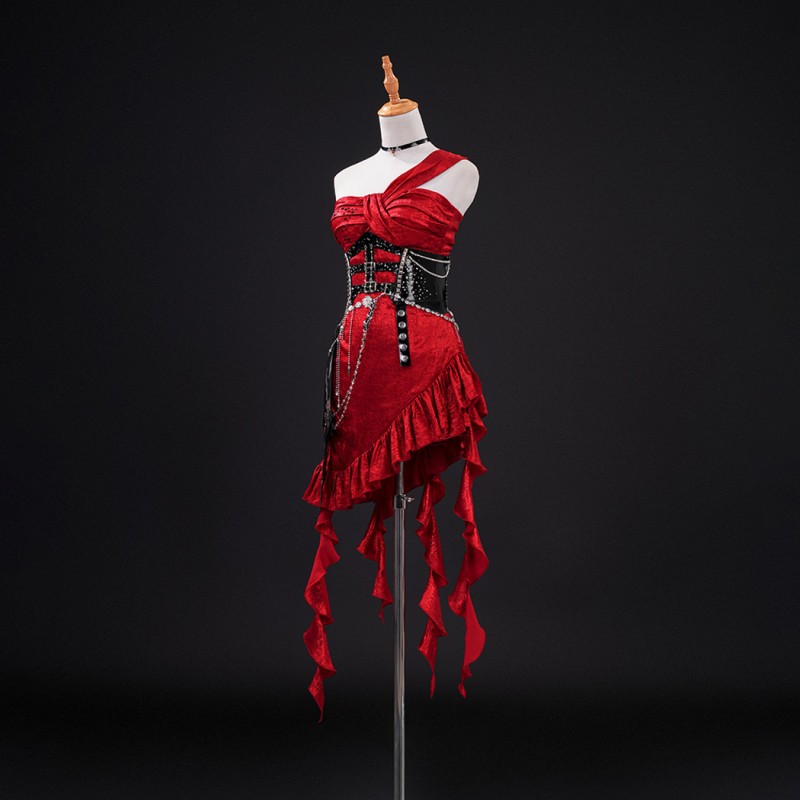 Love and Deepspace Cosplay Costume Women Red Dress Suit