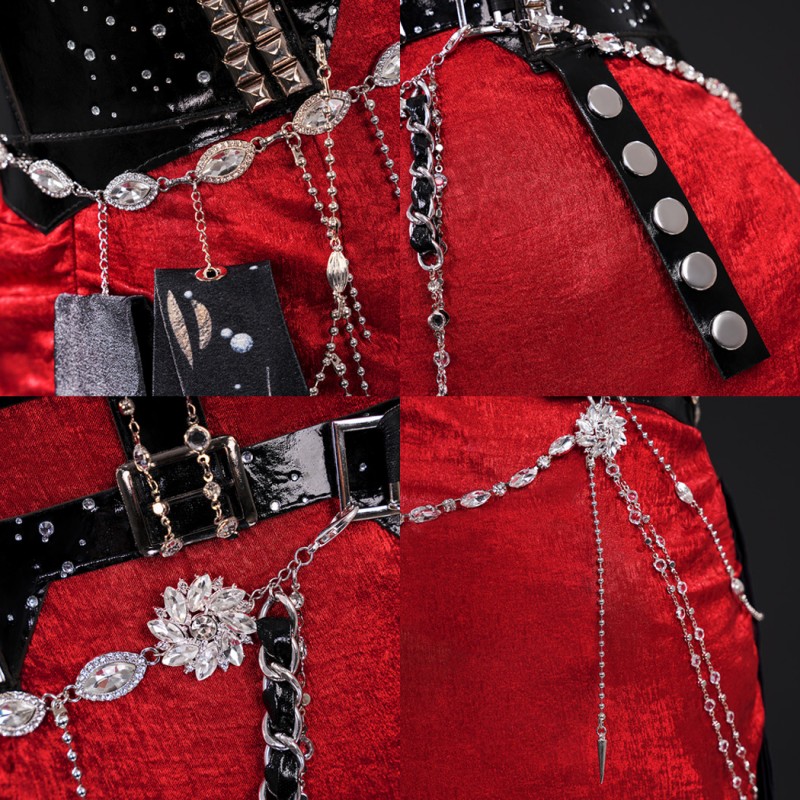 Love and Deepspace Cosplay Costume Women Red Dress Suit