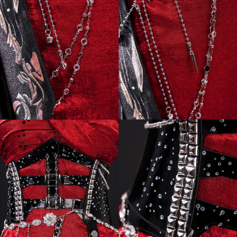 Love and Deepspace Cosplay Costume Women Red Dress Suit