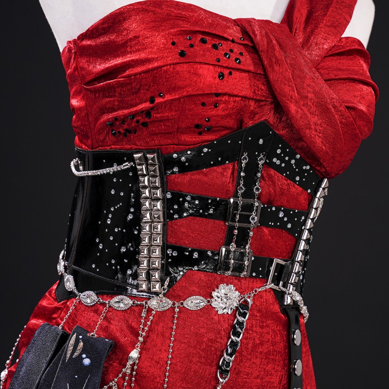 Love and Deepspace Cosplay Costume Women Red Dress Suit