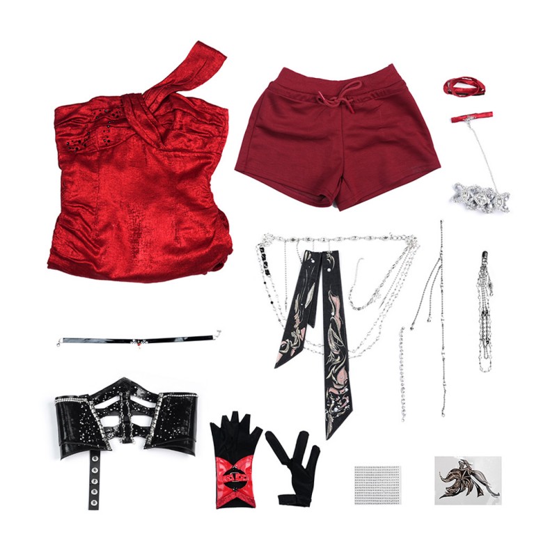 Love and Deepspace Cosplay Costume Women Red Dress Suit