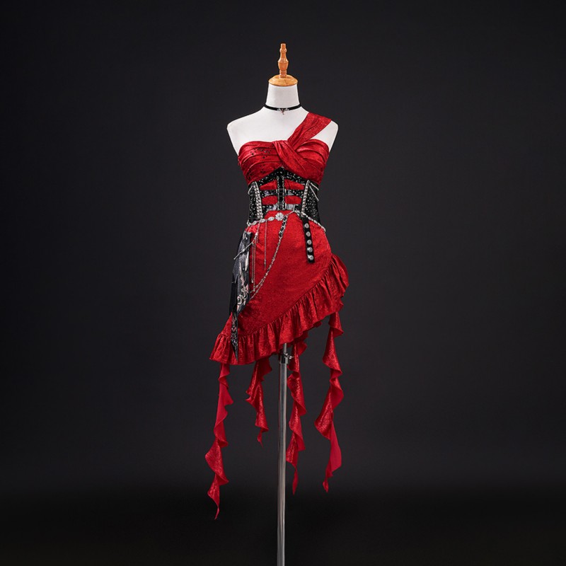 Love and Deepspace Cosplay Costume Women Red Dress Suit