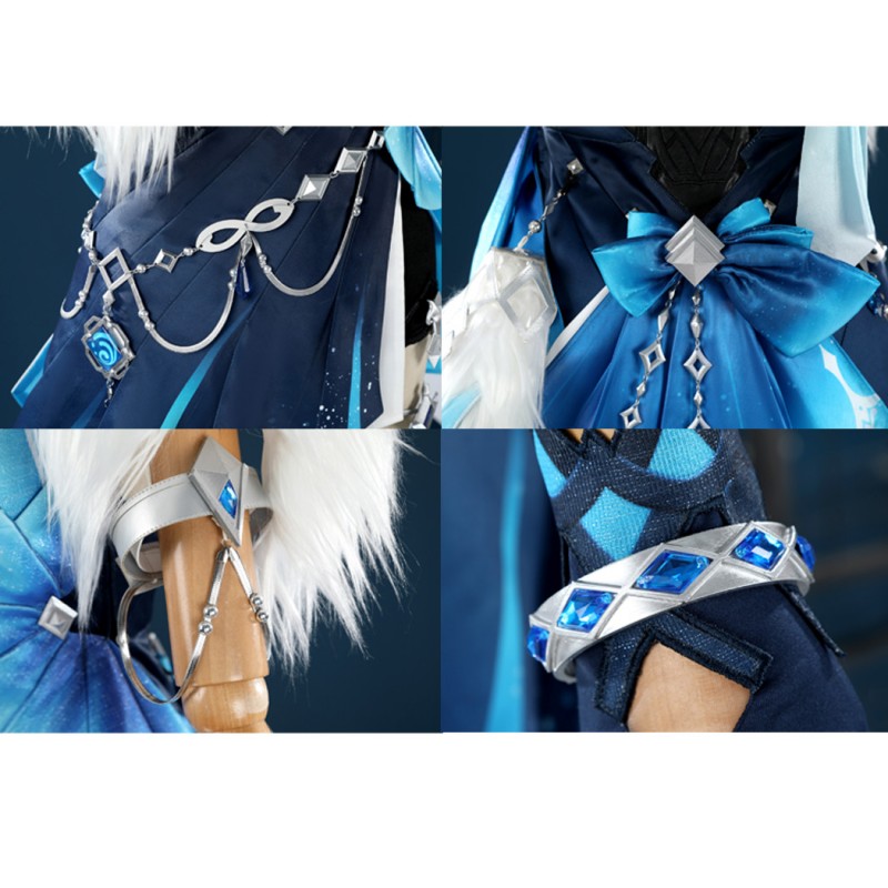 Genshin Impact Suit Tranquil Banquet Yelan Cosplay Costume
