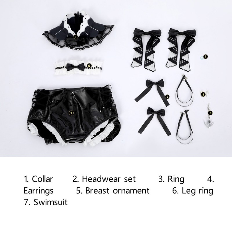 Azur Lane Formidable Cosplay Costume Game Suit Black Swimsuit