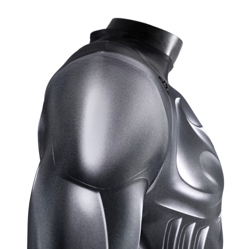 Bruce Thomas Wayne Black Jumpsuit Bat Forever Cosplay Costume Polyester Printed Suit