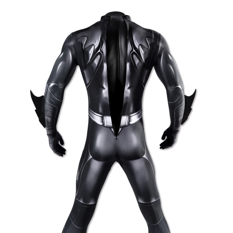 Bruce Thomas Wayne Black Jumpsuit Bat Forever Cosplay Costume Polyester Printed Suit