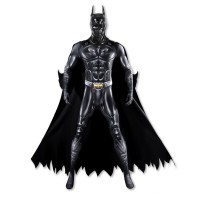 Bruce Thomas Wayne Black Jumpsuit Bat Forever Cosplay Costume Polyester Printed Suit