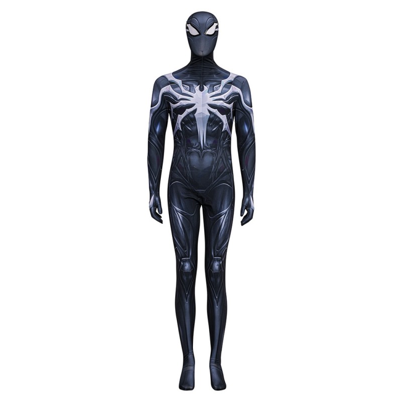 Spider-Man Black Jumpsuit Marvel Rivals Cosplay Costume Printed Suit