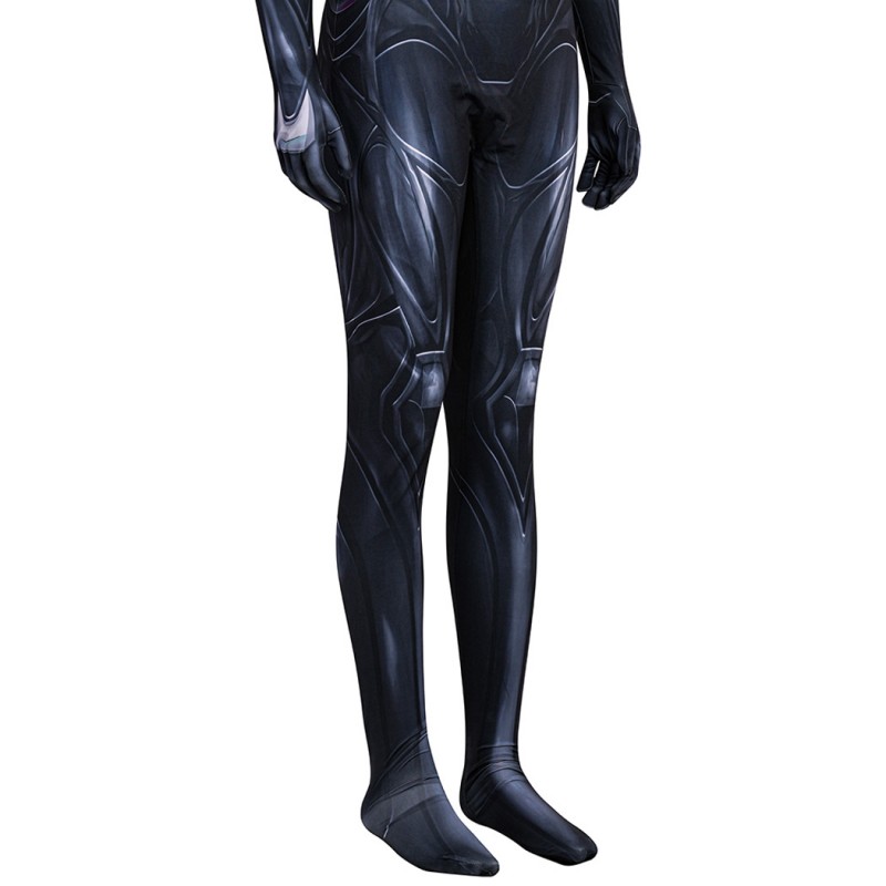 Spider-Man Black Jumpsuit Marvel Rivals Cosplay Costume Printed Suit