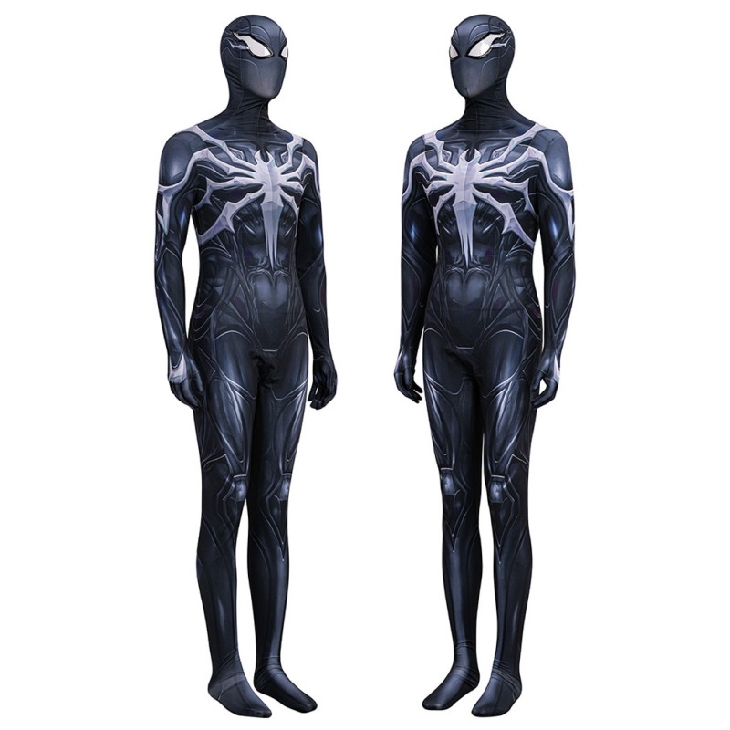 Spider-Man Black Jumpsuit Marvel Rivals Cosplay Costume Printed Suit