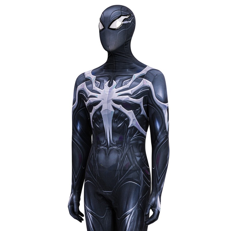 Spider-Man Black Jumpsuit Marvel Rivals Cosplay Costume Printed Suit