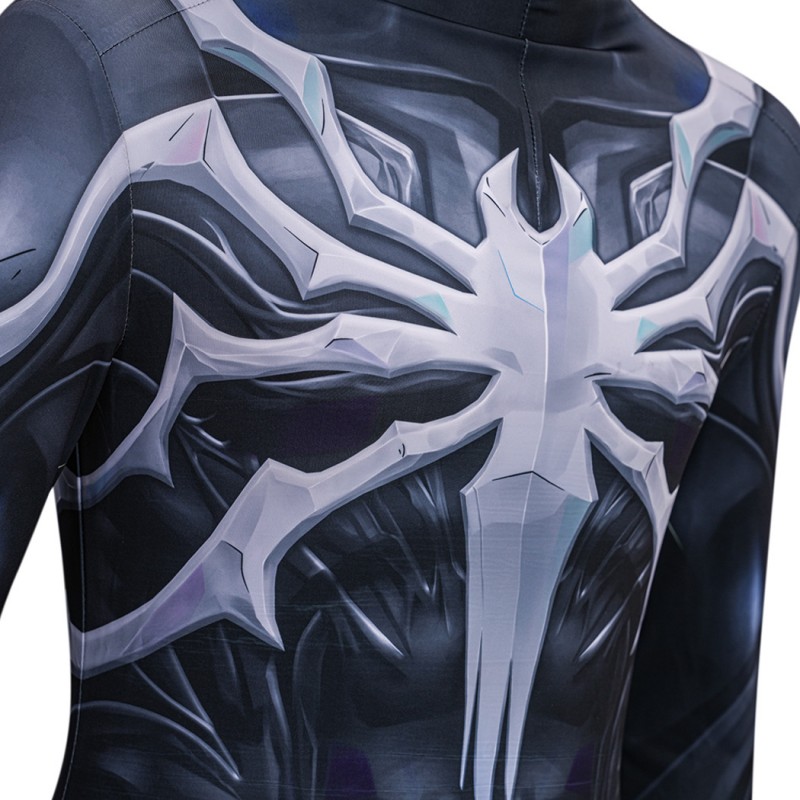 Spider-Man Black Jumpsuit Marvel Rivals Cosplay Costume Printed Suit