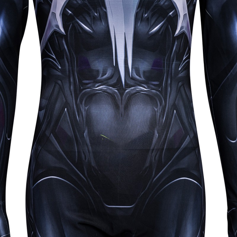 Spider-Man Black Jumpsuit Marvel Rivals Cosplay Costume Printed Suit