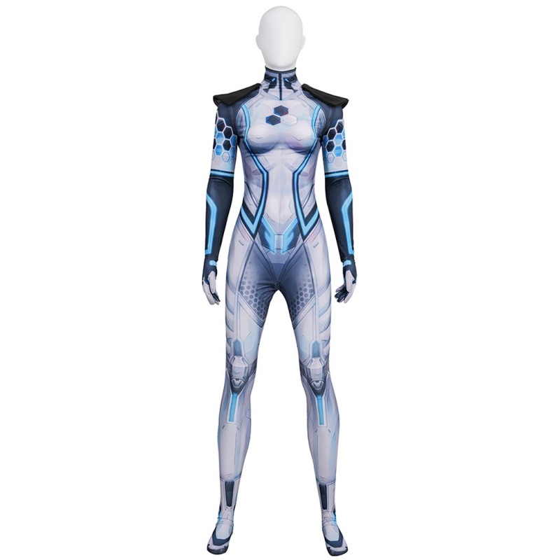 Marvel Rivals Invisible Woman Jumpsuit Future Foundation Uniform Cosplay Costume Printed Suit