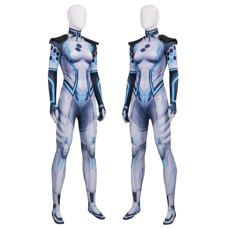 Marvel Rivals Invisible Woman Jumpsuit Future Foundation Uniform Cosplay Costume Printed Suit