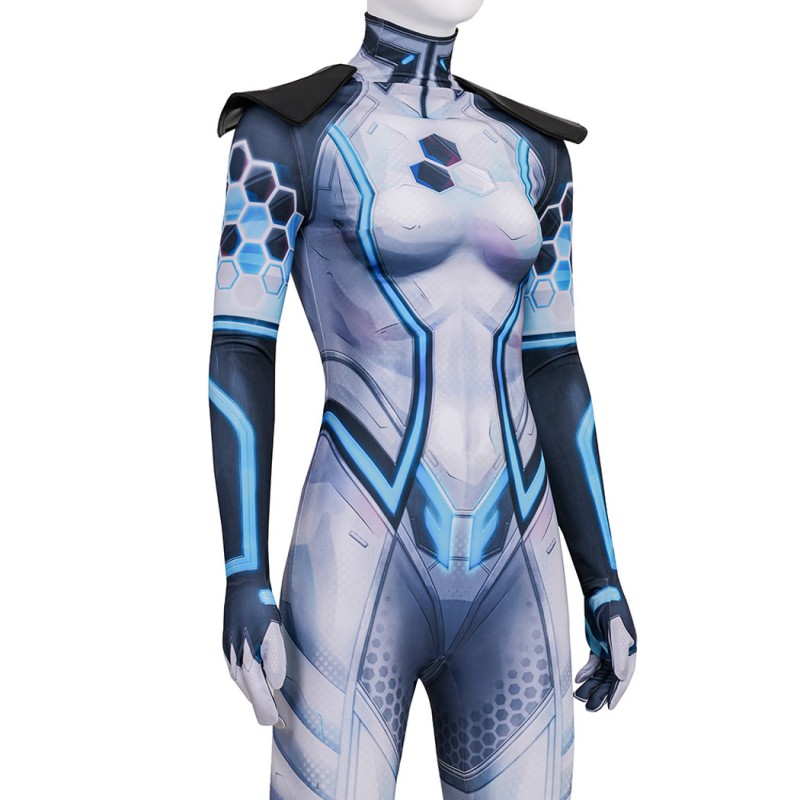 Marvel Rivals Invisible Woman Jumpsuit Future Foundation Uniform Cosplay Costume Printed Suit