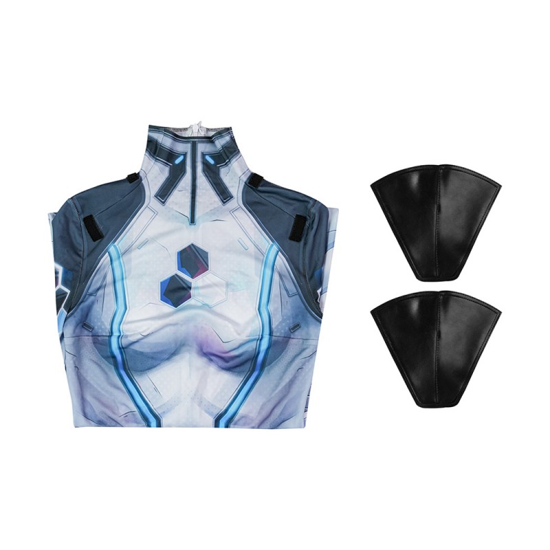 Marvel Rivals Invisible Woman Jumpsuit Future Foundation Uniform Cosplay Costume Printed Suit