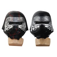 Kylo Ren Latex Mask Star Wars The Rise of Skywalker Cosplay Helmet