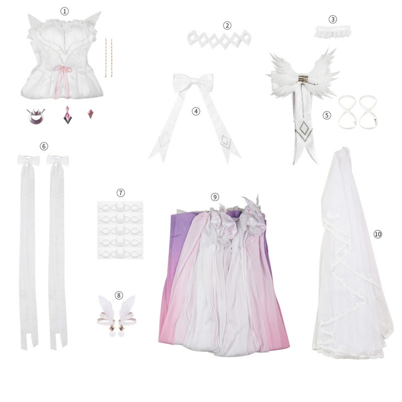 Genshin Impact Columbina Costume Women Cosplay Suit