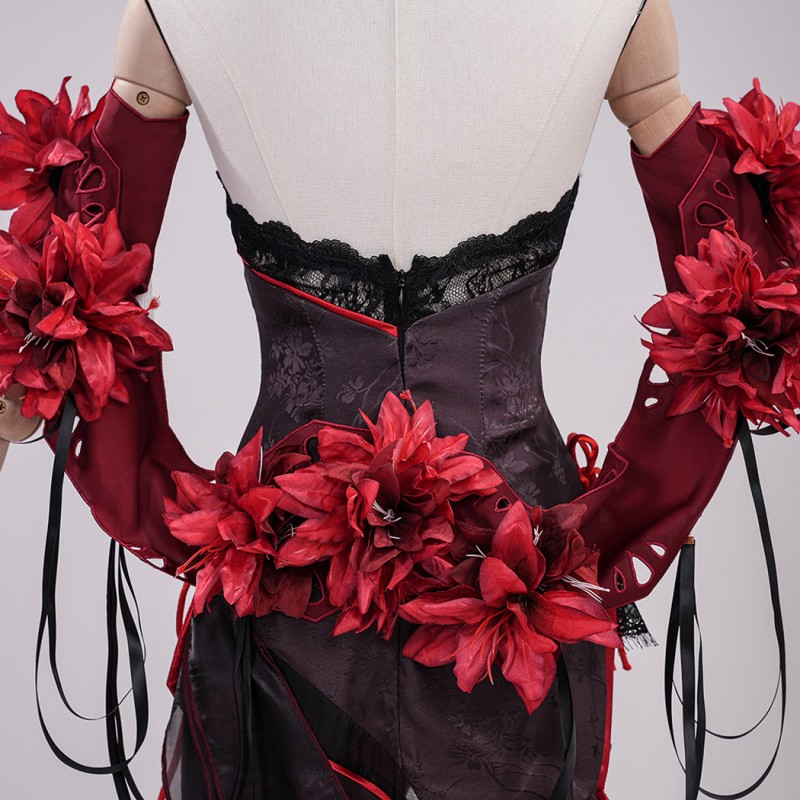 Seele Vollerei Costume Game Honkai Impact 3 Halloween Cosplay Suit Red Dress