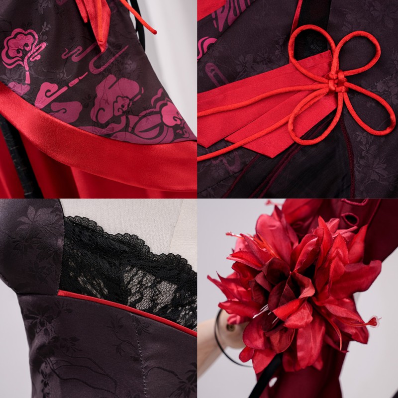 Seele Vollerei Costume Game Honkai Impact 3 Halloween Cosplay Suit Red Dress