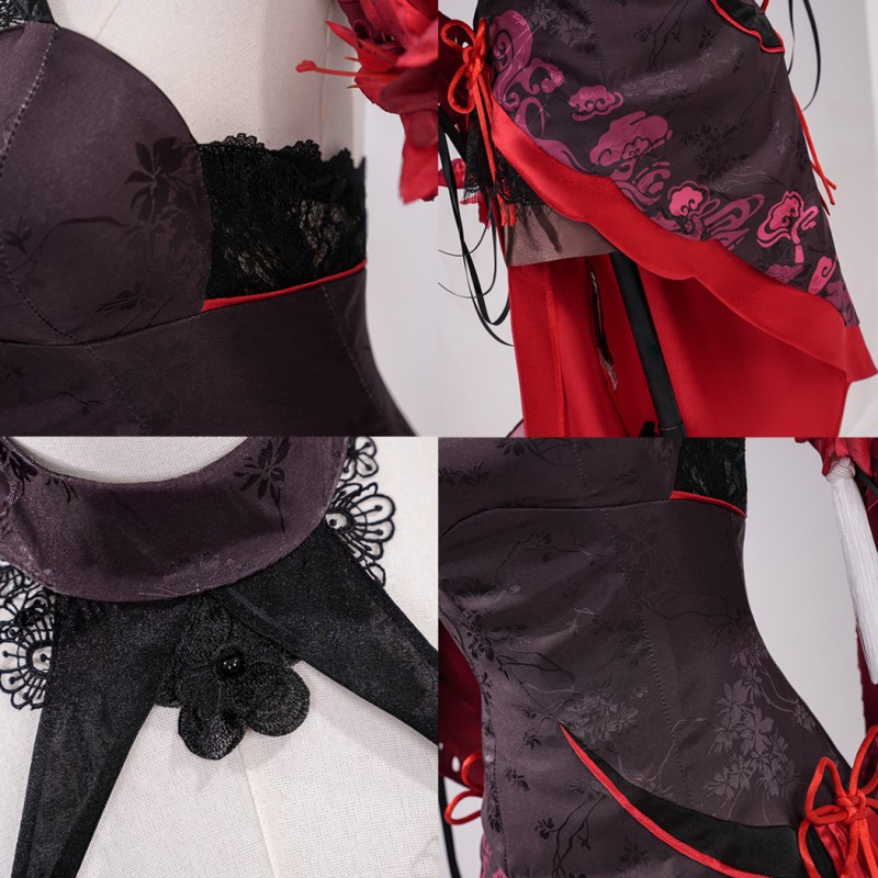 Seele Vollerei Costume Game Honkai Impact 3 Halloween Cosplay Suit Red Dress