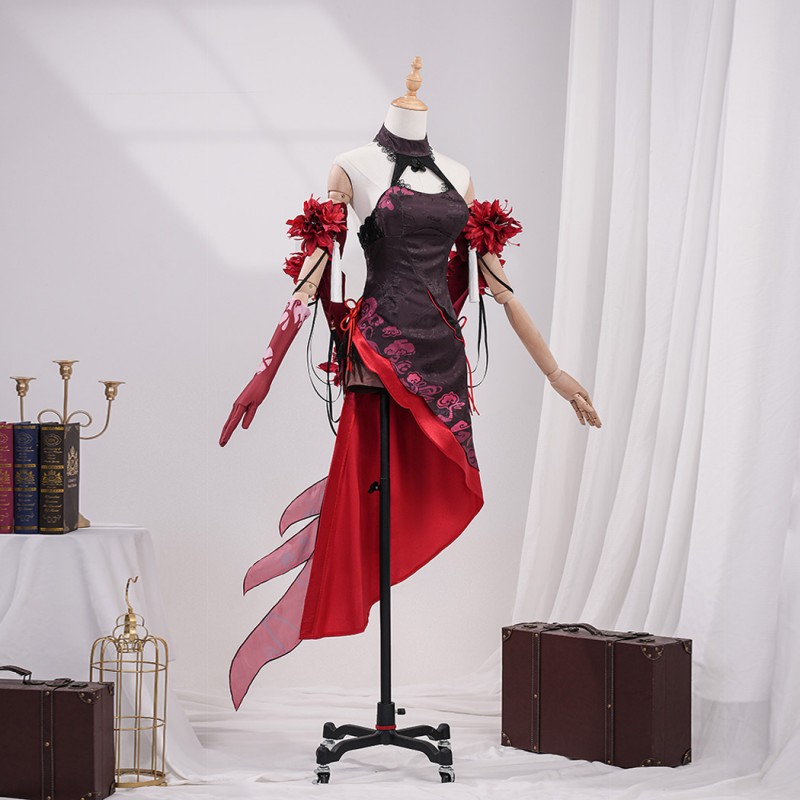 Seele Vollerei Costume Game Honkai Impact 3 Halloween Cosplay Suit Red Dress