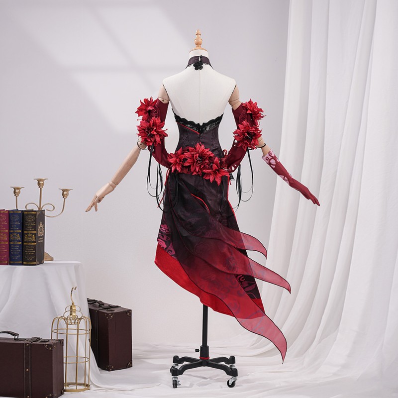 Seele Vollerei Costume Game Honkai Impact 3 Halloween Cosplay Suit Red Dress