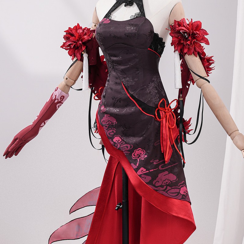 Seele Vollerei Costume Game Honkai Impact 3 Halloween Cosplay Suit Red Dress