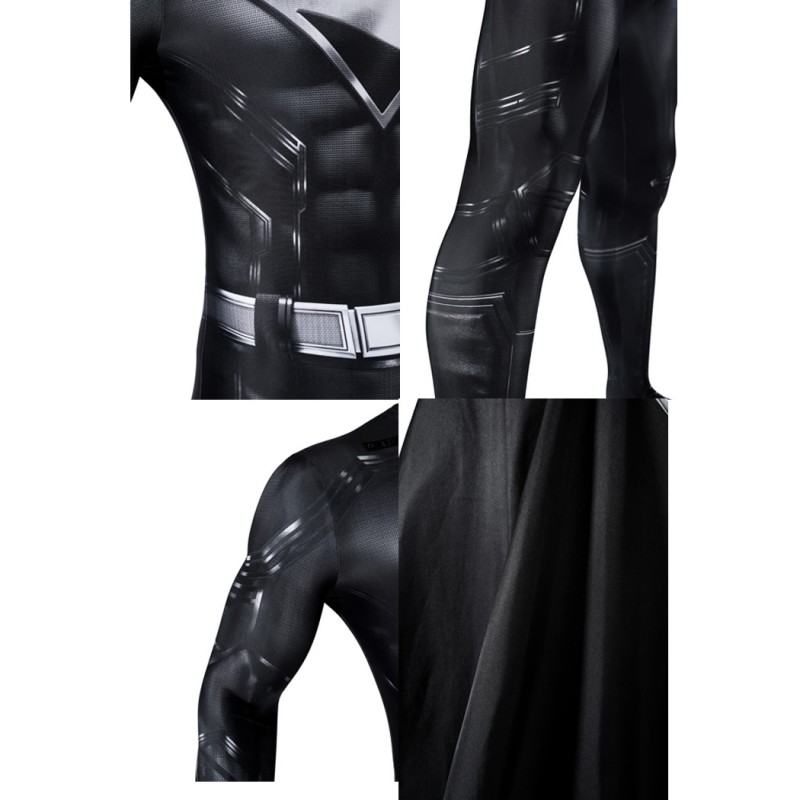 Legacy Clark Kent Black Jumpsuit Cosplay Costume Male Polyester Printed Suit