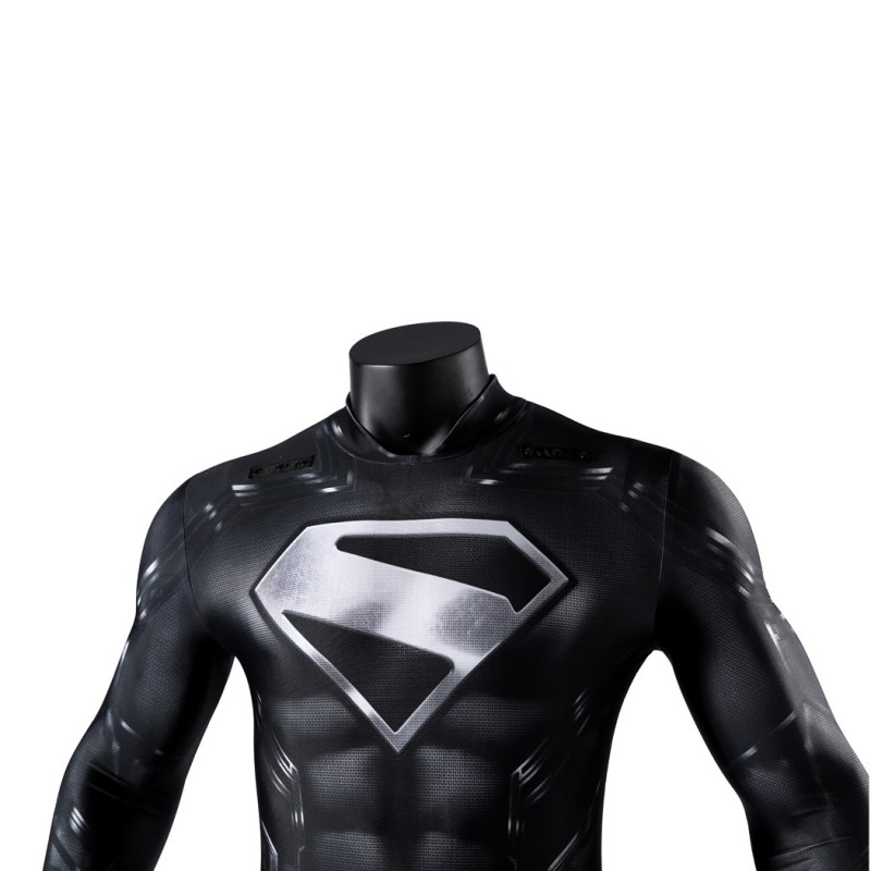 Legacy Clark Kent Black Jumpsuit Cosplay Costume Male Polyester Printed Suit