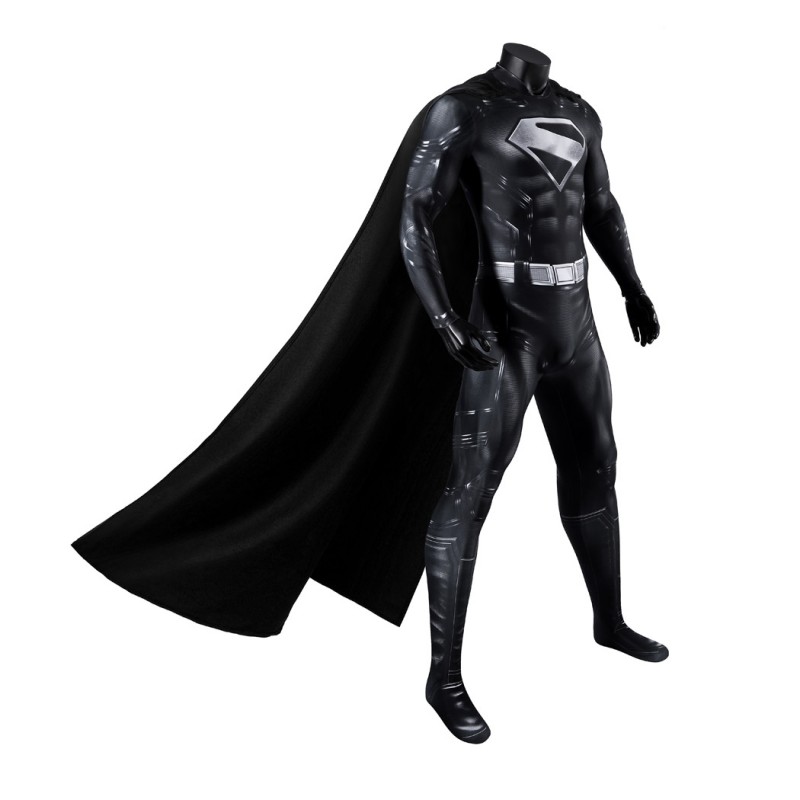 Legacy Clark Kent Black Jumpsuit Cosplay Costume Male Polyester Printed Suit