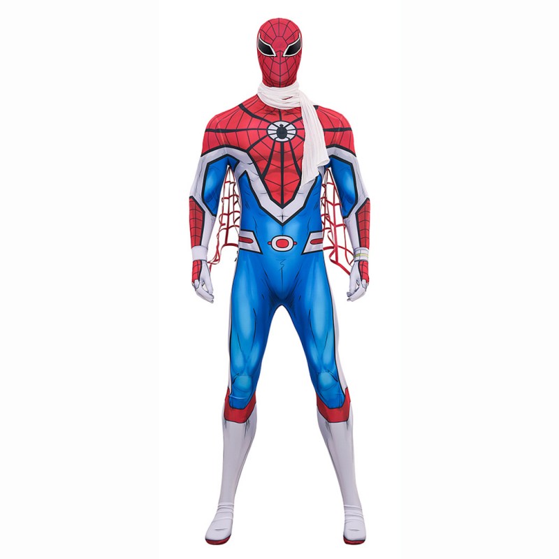 Spider-Man 1978 Jumpsuit Takuya Yamashiro Cosplay Costume Printed Suit