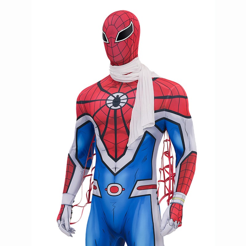 Spider-Man 1978 Jumpsuit Takuya Yamashiro Cosplay Costume Printed Suit