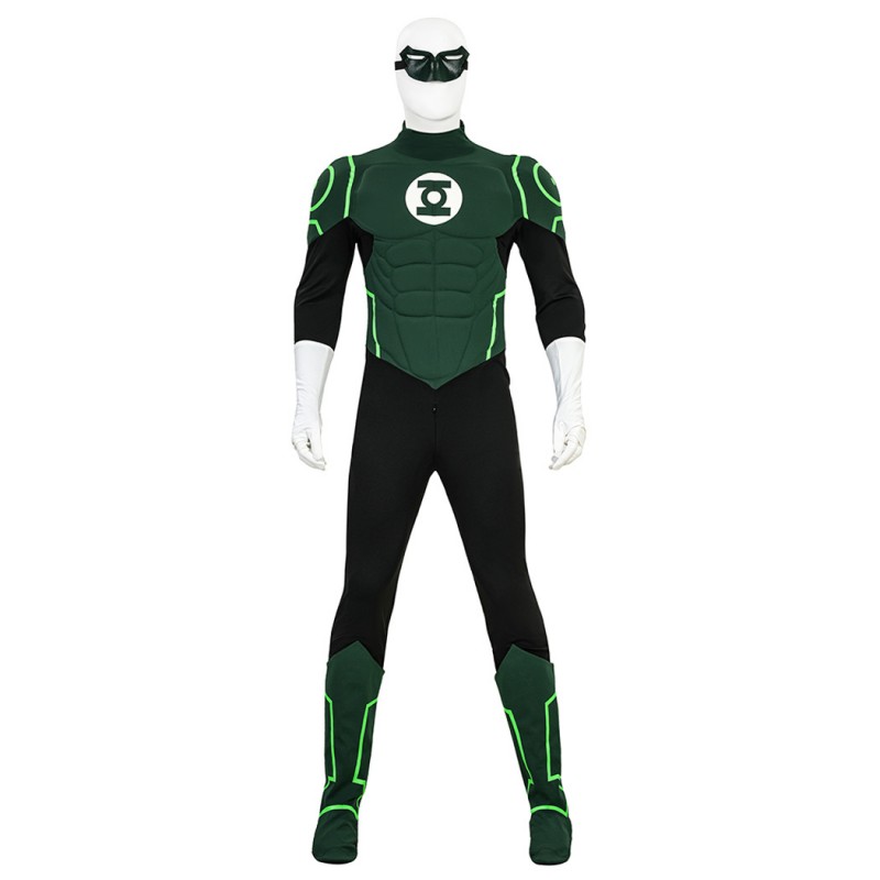 Green Lantern Costume Hal Jordan Cosplay Battle Suit