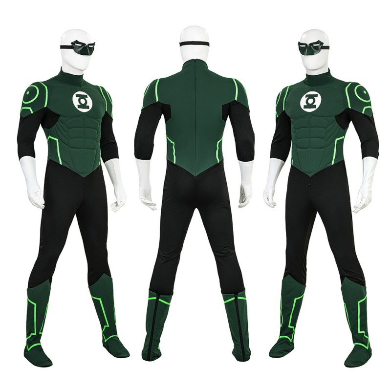 Green Lantern Costume Hal Jordan Cosplay Battle Suit