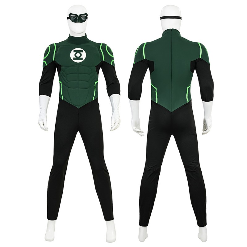 Green Lantern Costume Hal Jordan Cosplay Battle Suit