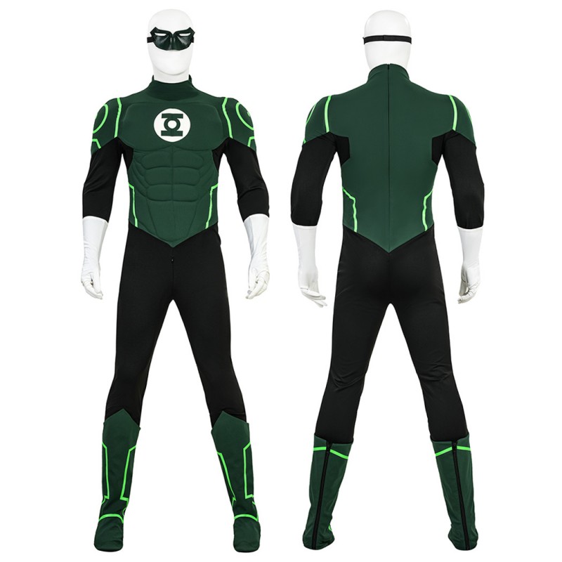 Green Lantern Costume Hal Jordan Cosplay Battle Suit