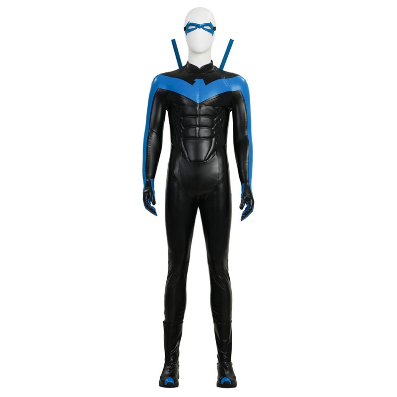 Dick Grayson Costume New 52 Cosplay Suit Red and Blue Anime Edition