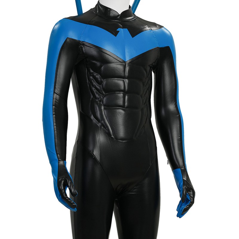 Dick Grayson Costume New 52 Cosplay Suit Red and Blue Anime Edition