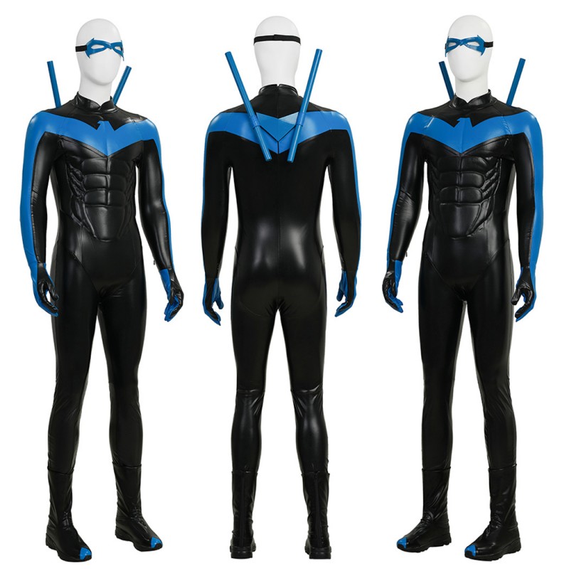 Dick Grayson Costume New 52 Cosplay Suit Red and Blue Anime Edition