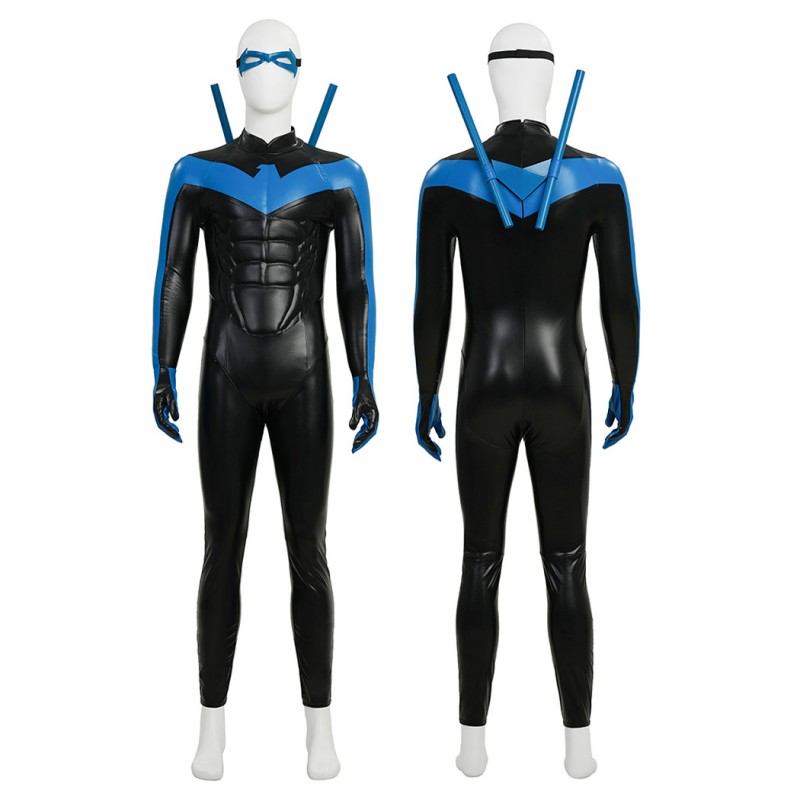 Dick Grayson Costume New 52 Cosplay Suit Red and Blue Anime Edition