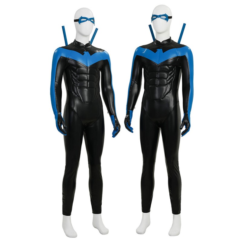 Dick Grayson Costume New 52 Cosplay Suit Red and Blue Anime Edition