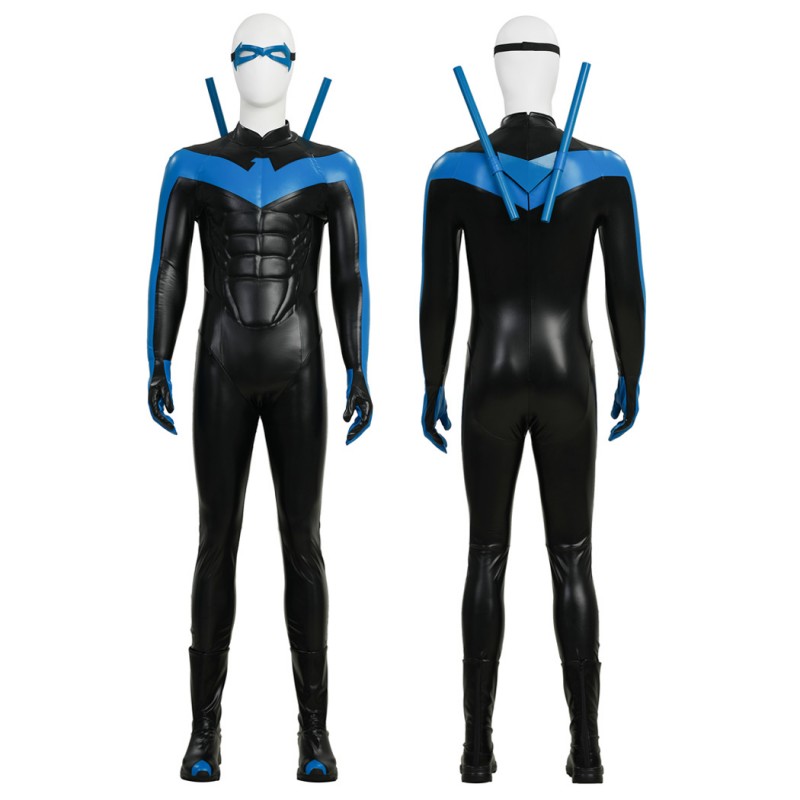 Dick Grayson Costume New 52 Cosplay Suit Red and Blue Anime Edition