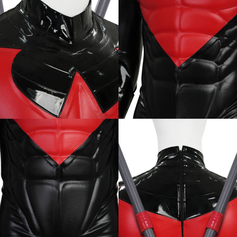 Dick Grayson Costume New 52 Cosplay Suit Red and Blue Anime Edition