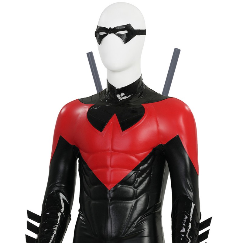 Dick Grayson Costume New 52 Cosplay Suit Red and Blue Anime Edition